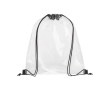 Sac à dos cordon personnalisé transparent couleur noir