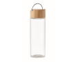 Gourde en verre avec couvercle en bambou couleur transparent