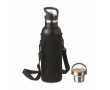 Bouteille isotherme avec sac de transport couleur noir