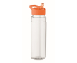 Gourde promotionnelle avec paille intégrée couleur orange