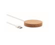 Chargeur personnalisé rond en liège couleur beige