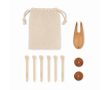 Ensemble d'accessoires de golf avec logo couleur beige