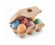 6 craies publicitaires de forme ovale couleur beige