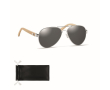 Lunettes de soleil avec branches en bambou couleur noir