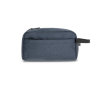 Trousse recyclée avec poche et anse couleur bleu