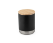 Mug isotherme avec couvercle en bambou couleur noir