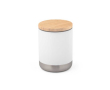 Mug isotherme avec couvercle en bambou couleur blanc