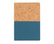 Carnet en liège et kraft personnalisé couleur bleu