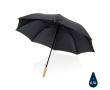 Parapluie recyclé avec manche en bambou couleur noir
