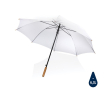 Parapluie recyclé avec manche en bambou couleur blanc