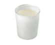 Bougie en verre coloré couleur blanc