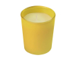 Bougie en verre coloré couleur jaune
