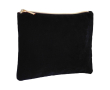 Trousse de toilette en velours avec anse dorée couleur noir