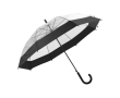 Parapluie transparent avec détail de couleur couleur noir
