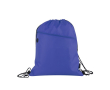 Sac cordon publicitaire en plastique recyclé couleur bleu