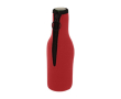 Housse pour bouteille en néoprène avec logo couleur rouge