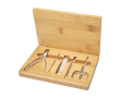 Kit de manucure dans une boîte en bambou couleur naturel