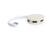 Hub USB rond compact de type éco couleur naturel