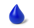 Anti-stress publicitaire en forme de goutte couleur bleu