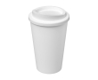 Verre à café à emporter en plastique couleur blanc