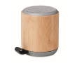 Enceinte avec boîtier en bambou et poignée couleur bois