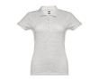 Polo avec logo entreprise femme 195 g/m2 couleur gris clair chiné