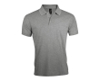 Polo en polyester et coton 200 g/m2 couleur gris chiné