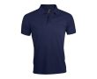 Polo en polyester et coton 200 g/m2 couleur bleu marine