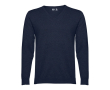 Pull publicitaire avec col en V de 220 g/m2 couleur bleu marine
