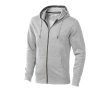 Sweat à capuche avec zip 300 g/m2 couleur gris chiné