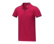Polo en deux tons coton 200 g/m2 couleur rouge