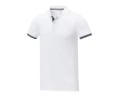 Polo en deux tons coton 200 g/m2 couleur blanc