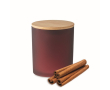 Bougies parfumées aux plantes et couvercle couleur bordeaux