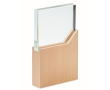 Plaque ou trophée en verre couleur bois