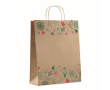 Grand sac en papier de Noël couleur naturel