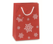 Petit sac avec flocons de neige couleur rouge