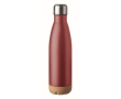Bouteille en inox avec base en liège couleur bordeaux