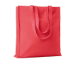 Sac coton personnalisable avec soufflet couleur rouge