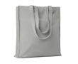 Sac coton personnalisable avec soufflet couleur gris