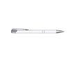 Stylo métallique revêtu de caoutchouc couleur blanc