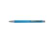 Stylo avec logo à effet miroir couleur bleu ciel