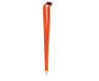 Tour de cou personnalisé avec mousqueton couleur orange