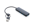 Hub USB fabriqué en plastique recyclé couleur noir