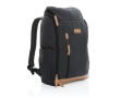 Sac à dos d'ordinateur en matériaux recyclés couleur noir