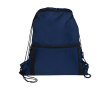 Sac à dos avec cordon de serrage et pochette couleur bleu marine