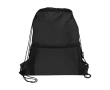 Sac à dos avec cordon de serrage et pochette couleur noir