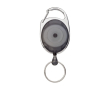 Porte-clés mousqueton avec clip extensible couleur noir