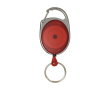 Porte-clés mousqueton avec clip extensible couleur rouge
