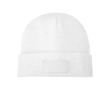 Bonnet publicitaire avec impression étiquette couleur blanc