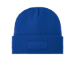 Bonnet publicitaire avec impression étiquette couleur bleu
